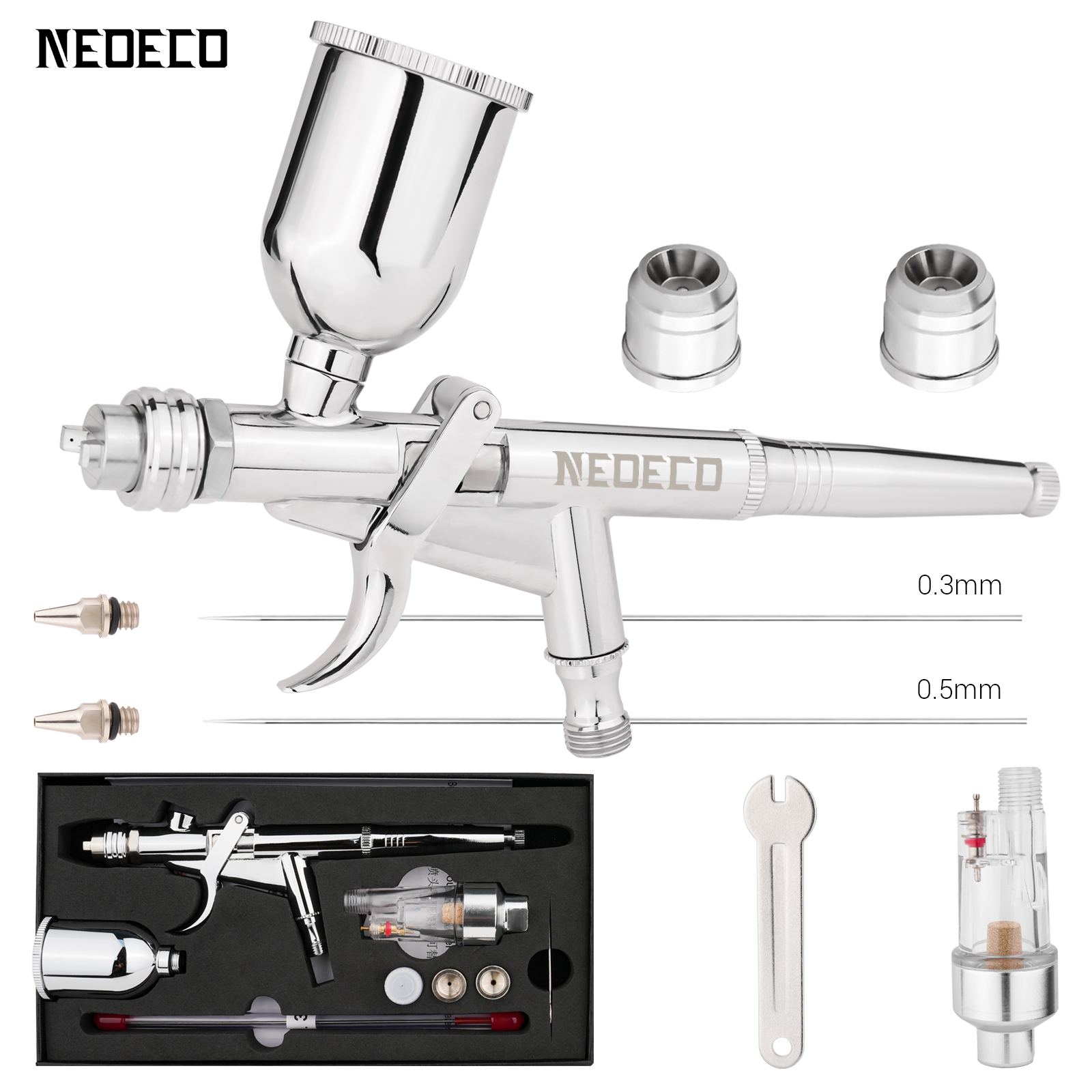 Model Kit Nippers - Pistol Grip Airbrush Kit 0.3mm/0.5mm with