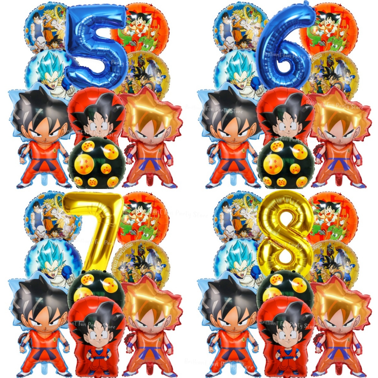 Model Kit Dragon Ball - 9pcs Dragon Ball Balloons Set Cartoon