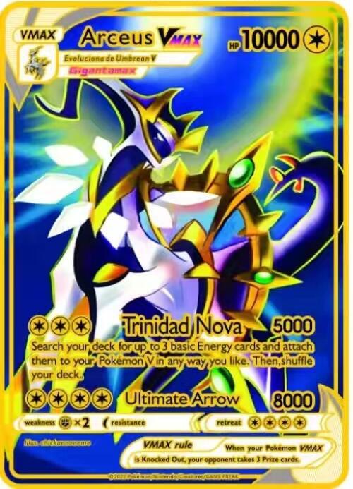 Model Kit Anime - Pokemon Metal Card 10000 Points Arceus