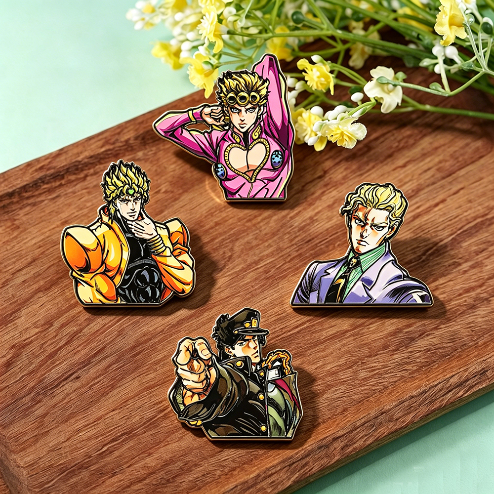 Model Kit Jojo - 4Pcs JoJo Character Brooch Set Giorno