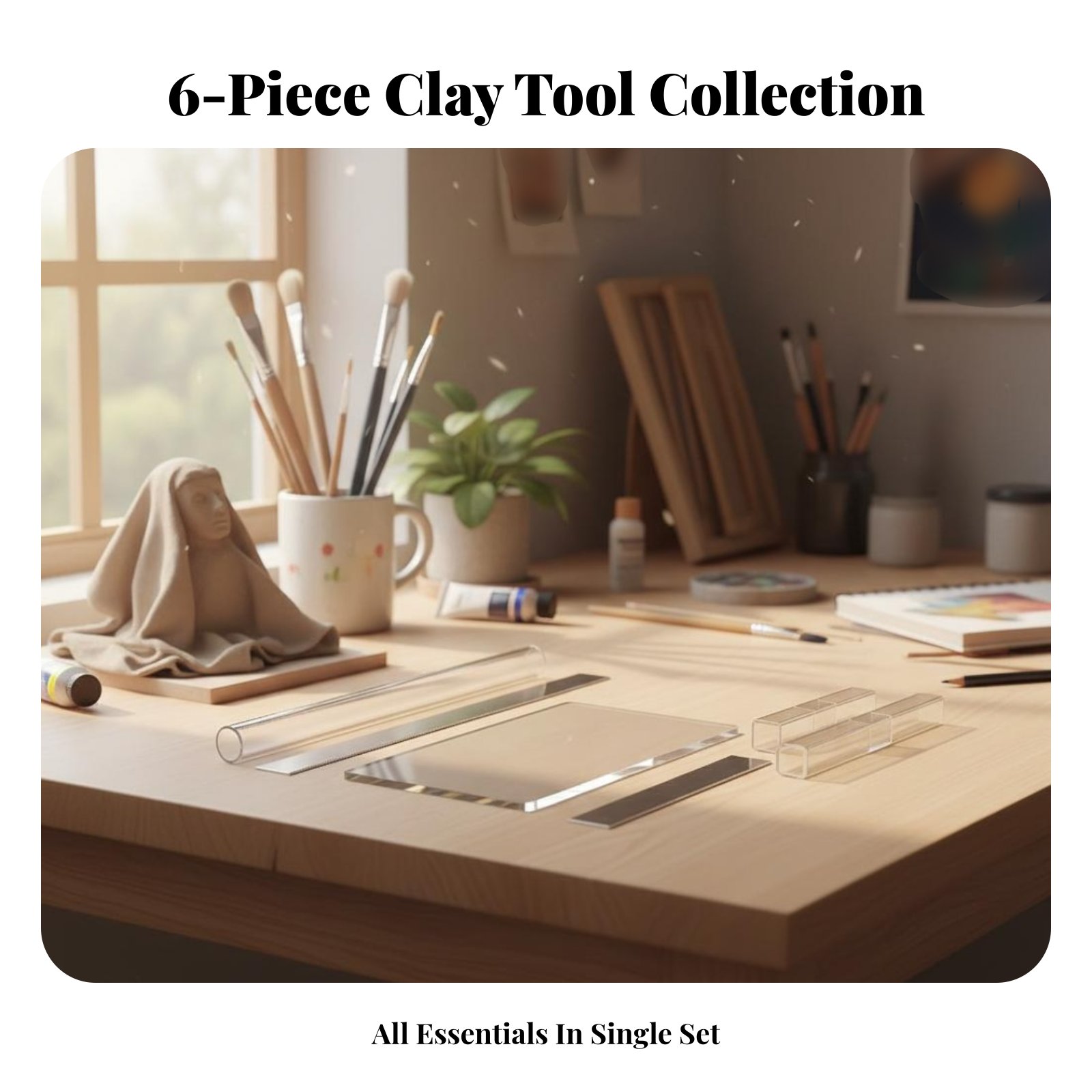 6 Pieces Acrylic Clay Cylinder – Model Kit Tool Set recenzja i cena