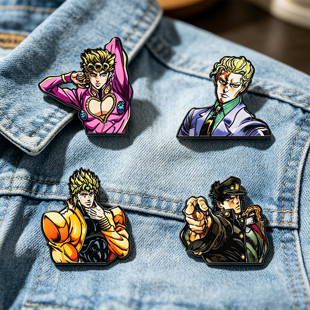 4Pcs JoJo Character Brooch Set – Model Kit Jojo recenzja i cena